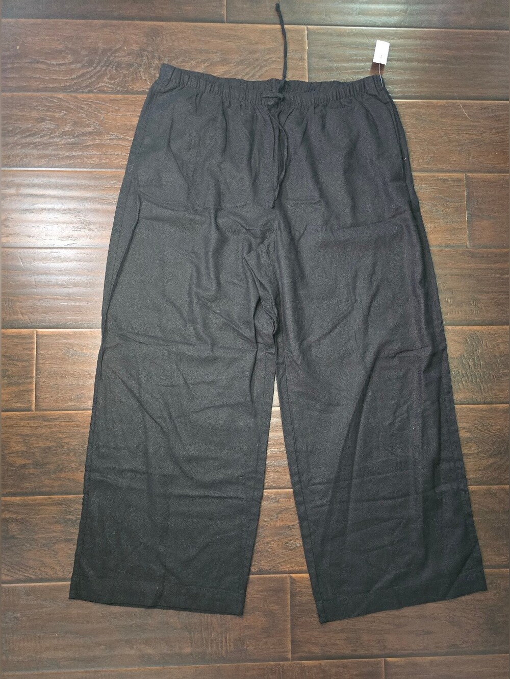 NWT Old Navy High Rise Wide Leg Black Linen Pants XL